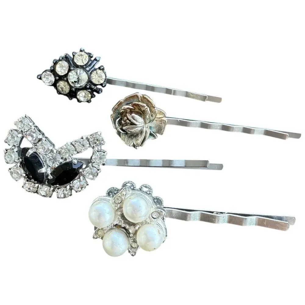 Bridal Hair Pins Pearl And Rhinestone Vintage Jewelry Wedding Hair Accessories